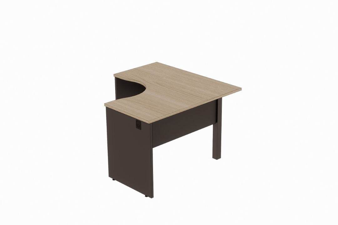 Mesa de escritório em L ergonômica com pé painel Versatile